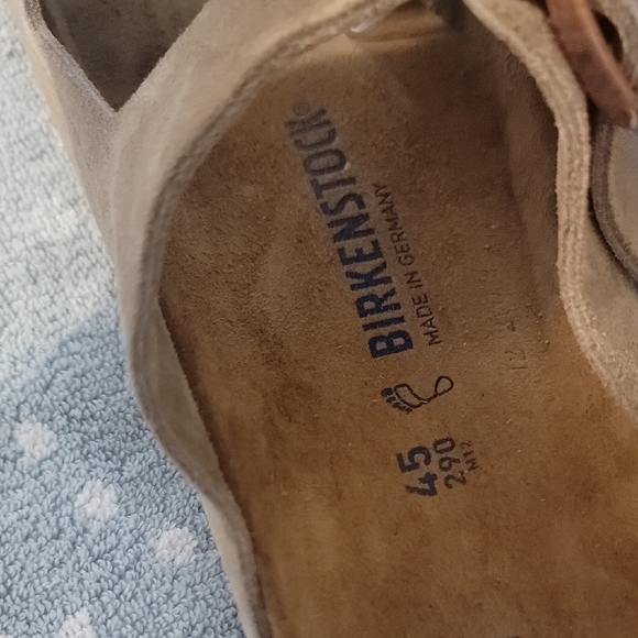 Birkenstock Suede Sandals in Taupe - Picture 3 of 7